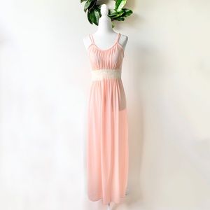 Vintage Pink Lace Detail Nightgown